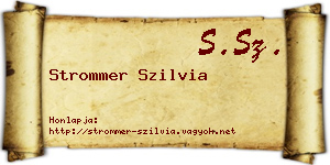 Strommer Szilvia névjegykártya